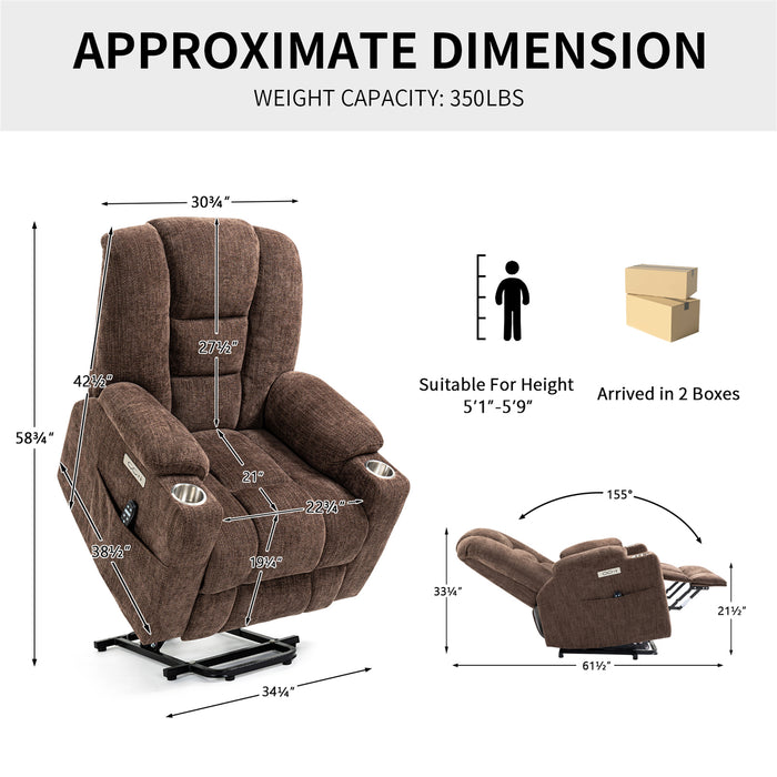 Adavia Overstuffed Power Lift Recliner