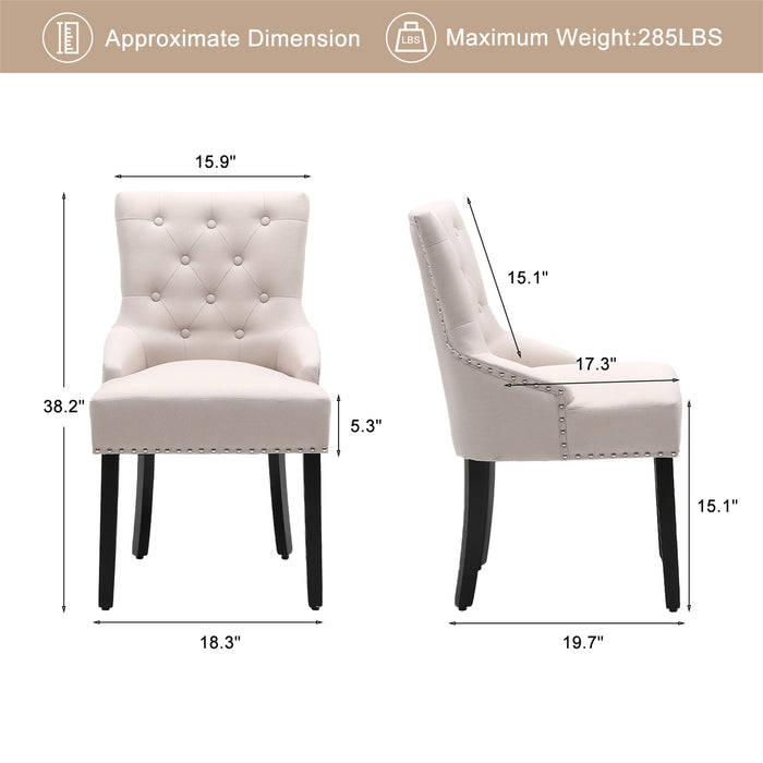 Charlack Tufted Parsons Chair Set of 2